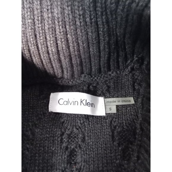 Calvin Klein Size Small Gray Turtleneck Long sleeve Sweater Dress - Picture 4 of 8